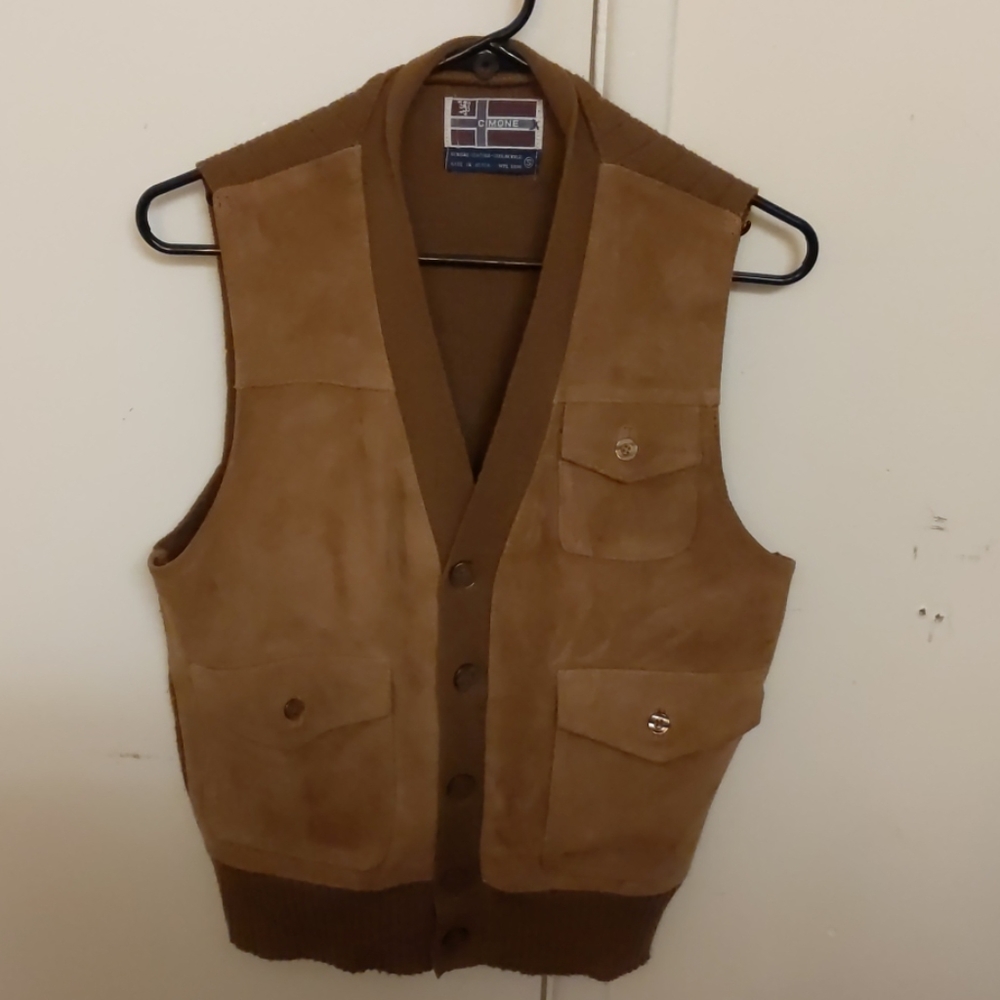 Small acrylic vintage waistcoat VEST by CIMONE Made In Korea